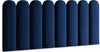 A row of dark blue upholstered panels. Anteprima dell’immagine prodotto