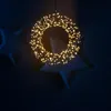 LED Kranz abgeflacht - Lichterkranz mit 400 bernstein LED - Produktbild-Vorschau 1