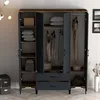 Skye Decor, Kumsal PTP - Noyer, Anthracite, Armoire, Noyer, Voir les images du produit 2