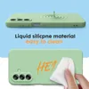 A light green phone case is shown from two angles, with text highlighting its material and ease of cleaning. A hand is shown wiping the case with a cloth. Podgląd zdjęcia produktu
