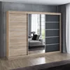 Schwebetürenschrank 200 cm, 3-türig, mit Spiegel & 4 Produktbild-Vorschau 1