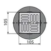 AlcaDrain Bodenablauf 105×105/50 mm mit einem senkrechten Produktbild-Vorschau 4