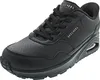 A black Skechers sneaker is shown from a side angle against a white background. Voir les images du produit
