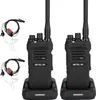 Two black Retevis NR630 walkie-talkies are shown in their charging docks, with accessories to the left. Anteprima dell’immagine prodotto
