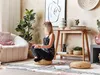 BELIANI Pouf Natur ⌀ 40 cm Rund aus Wasserhyazinthe im Boho Produktbild-Vorschau 4