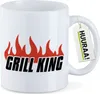 Huuraa Kaffeetasse Grill King Flammen 330ml Weiß Keramik Produktbild-Vorschau 1