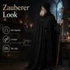 Umhang Schwarz 140 cm mit Kapuze für Vampir, Hexe, Produktbild-Vorschau 9