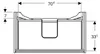 GEBERIT 504030PS1 Renova Plan US f. WT, m. 2 Schubladen Produktbild-Vorschau 2