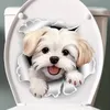 GKA WC Deckel Aufkleber süßer Hund Toilettendeckel Tattoo Produktbild-Vorschau 3