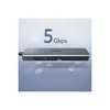 A product shot of a USB hub with marketing text and icons. Produktbild-Vorschau