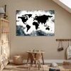 MuchoWow® Poster Weltkarte - Holz - Schwarz 120x80 cm - Produktbild-Vorschau 6