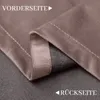 A close-up view of the fabric of a curtain, showing the front and back sides. Voir les images du produit