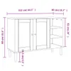 vidaXL Sideboard SENJA aspect rotin brun 112x40x80 cm bois Voir les images du produit 8