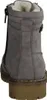A rear view of a gray boot with a white fuzzy lining and a thick brown sole. Anteprima dell’immagine prodotto