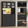 BEALIFE Küchenhochschrank 100x40x180 cm mit LED-Licht, Produktbild-Vorschau 6