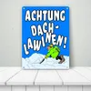 Dachlawine Metallschild in 15x20 cm zum Thema Schneefall im Produktbild-Vorschau 3