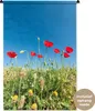 MuchoWow® Wandteppich Wandbehang Rote Mohnblumen unter Produktbild-Vorschau 1