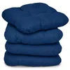 Beautissu Set di 4 cuscini per seduta Lisa blu scuro, Anteprima dell’immagine prodotto 1
