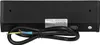 The back of a black power strip with a power cord attached. Náhled obrázku produktu