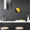 Glasuhr Wanduhr Küchenuhr Echt-Glas 30fi cm Zitrone gelb Produktbild-Vorschau 3