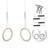 MAMOI® Balançoire trapèze, roues de gymnastique en bois, Voir les images du produit 1