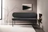 byLIVING Bank JERSEY / Webstoff dunkelgrau / Gestell Metall Produktbild-Vorschau 2