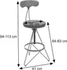 A diagram showing the dimensions of a bar stool. Podgląd zdjęcia produktu