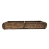 A wooden tray with two compartments, shown from a side angle against a white background. Podgląd zdjęcia produktu
