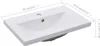 vidaXL Einbauwaschbecken 61x39,5x18,5 cm Keramik Weiß Produktbild-Vorschau 7