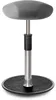 Sitz- Stehhocker Free Tall Triangel Gestrick Grau chrom Produktbild-Vorschau 2