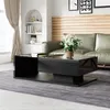 A modern living room with a couch, coffee table, and shelves. Podgląd zdjęcia produktu