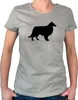 Huuraa Damen T-Shirt Collie Sheltie Silhouette XXL Sport Produktbild-Vorschau 1