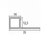 Randleistenprofil 12.5 x 35 x 2500 mm Quadratprofil Produktbild-Vorschau 2