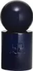 A dark blue perfume bottle with a spherical cap. Voir les images du produit