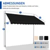 FCH tenda da sole per balcone 300x150x(200-300) cm tenda da Anteprima dell’immagine prodotto 2