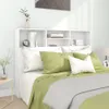 vidaXL Comò con testiera Bianco 140 x 19 x 103,5 cm Anteprima dell’immagine prodotto 2