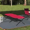 Lit de camping pliant Rouge 210 x 80 x 46 cm Tissu Oxford Voir les images du produit 2