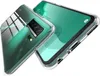 A clear phone case is shown on a white background, with a phone inside the case visible. Produktbild-Vorschau