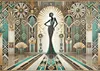 Puzzle haut de gamme Raxxa « Art Deco Glamour Woman », 1 Voir les images du produit 2