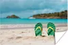MuchoWow® Poster Strand - Pantoffeln - Grün 120x80 cm - Produktbild-Vorschau 1