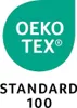 A teal circle with white text and a logo, with the words STANDARD 100 below it. Produktbild-Vorschau