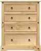 vidaXL Komoda  92x48x114 cm z masívneho borovicového dreva Náhľad obrázku produktu 4