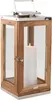 Fink TOLEDO, Laterne, Edelstahl , Glas, Akazienholz, braun, Produktbild-Vorschau 1