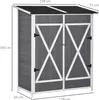 Outsunny Gartenschrank Geräteschuppen mit 2 Tür Asphaltdach Produktbild-Vorschau 3