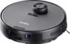 A close-up, angled view of a black robot vacuum cleaner. Produktbild-Vorschau
