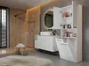 BDW Armoire de salle de bain, 2 paniers à linge, 2 portes Voir les images du produit 4