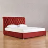 Royal Rot Schlafzimmer Bett Polster Betten Chesterfield Produktbild-Vorschau 5