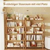 Étagère d'angle COSTWAY à 4 niveaux, bibliothèque Voir les images du produit 4