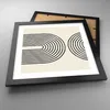 Gerahmtes Poster - Schwarzer Rahmen - Linien Oval Produktbild-Vorschau 3