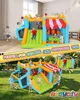 XXL Hüpfburg 380×328×205cm Hindernisparcours mit Gebläse Produktbild-Vorschau 3